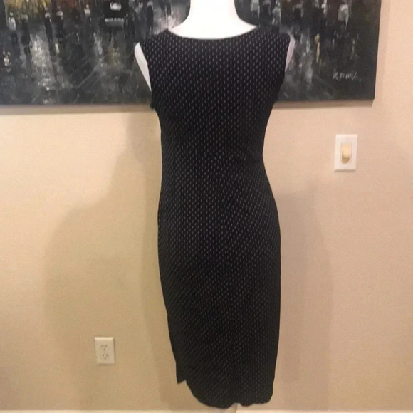 En Focus Sleeveless Pullover front gather, faux wrap, Midi Dress-Size 8 - Picture 2 of 9